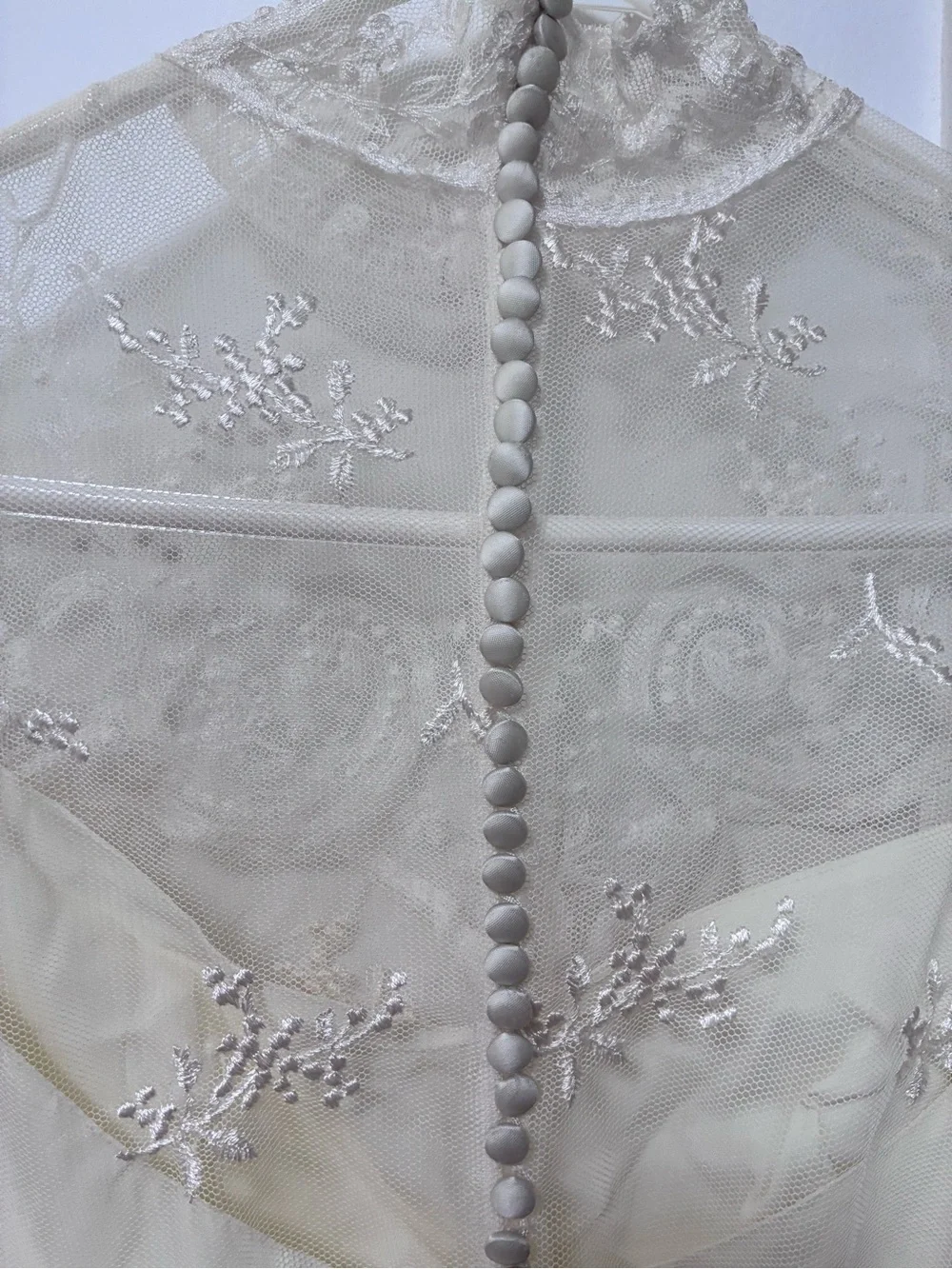 Vintage Alfred Angelo Wedding Dress Ivory Lace Cottagecore Victorian Style